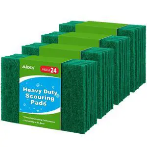 Heavy Duty Scouring Pads, Dish Scrubber Pads for Household and Kitchen, Multipurpose Scour Pads for Cleaning, 24 Pack, 5.5in*3.5in Heavy Duty Scouring Pads, Dish Scrubber Pads for Household and Kitchen, Multipurpose Scour Pads for Cleaning, 24 Pack, 5.5in*3.5in
