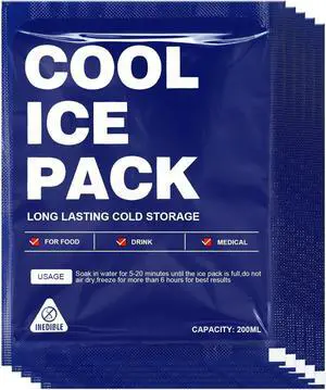 Food Ice Packs for Coolers, Cold for Up to 24H | Shipping Food & Lunch Boxes Reusable Cold Packs | Slim Long-Lasting Gel Freezer Packs Coolers Accessories for Beach, Fishing, Travel (4" X 5" 24pcs) Food Ice Packs for Coolers, Cold for Up to 24H | Shipping Food & Lunch Boxes Reusable Cold Packs | Slim Long-Lasting Gel Freezer Packs Coolers Accessories for Beach, Fishing, Travel (4" X 5" 24pcs)