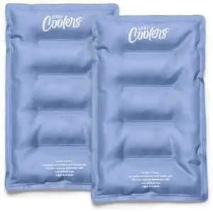 Cool Coolers 2 Pack XL Soft Ice Packs for Cooler, Flexible Stretch Nylon, Lunch Box Ice Packs, Large Reusable Freezer Packs, Cornflower Blue Cool Coolers 2 Pack XL Soft Ice Packs for Cooler, Flexible Stretch Nylon, Lunch Box Ice Packs, Large Reusable Freezer Packs, Cornflower Blue