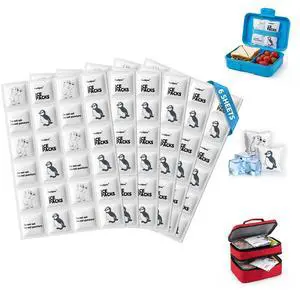 Ice Packs for Lunch Boxes, 6 Sheets Cut-to-Size Flexible Ice Sheets, Thin Reusable Freezer Packs for Coolers, No-Leak Flat Cold Blocks for Work Meal Prep & Picnic Ice Packs for Lunch Boxes, 6 Sheets Cut-to-Size Flexible Ice Sheets, Thin Reusable Freezer Packs for Coolers, No-Leak Flat Cold Blocks for Work Meal Prep & Picnic