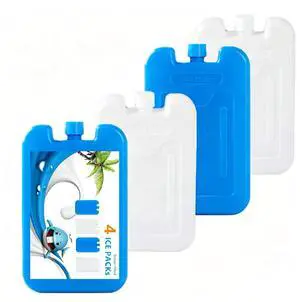 Reusable Ice Packs 200ml, 4 Pack Water Filled Cool Packs (2 Blue & 2 White), Quick Freeze & Slim Space Saving, Long Lasting Cold for Lunch Box, Cooler, Beach, Camping, Fishing Reusable Ice Packs 200ml, 4 Pack Water Filled Cool Packs (2 Blue & 2 White), Quick Freeze & Slim Space Saving, Long Lasting Cold for Lunch Box, Cooler, Beach, Camping, Fishing