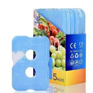 5 Pack Slim Ice Pack Brick Reusable Long Lasting Cold Thin Freezer Packs Cooler Accessories for Lunch Boxes Bag, Beach, Camping & Fishing 5 Pack Slim Ice Pack Brick Reusable Long Lasting Cold Thin Freezer Packs Cooler Accessories for Lunch Boxes Bag, Beach, Camping & Fishing