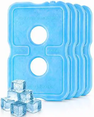 Slim Ice Packs for Lunch Boxes & Coolers, 4 Packs 7.08" L x 4.72" W Reusable BPA-Free Quick Freeze Ice Packs, Long-Lasting Ice Packs for Outdoor, Work, Beach, Camping, Fishing (Blue) Slim Ice Packs for Lunch Boxes & Coolers, 4 Packs 7.08" L x 4.72" W Reusable BPA-Free Quick Freeze Ice Packs, Long-Lasting Ice Packs for Outdoor, Work, Beach, Camping, Fishing (Blue)