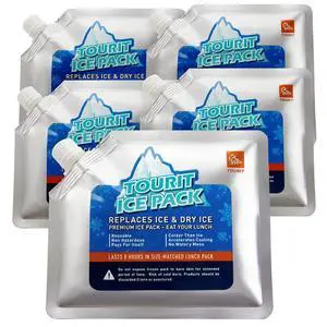 Reusable Ice Packs for Lunch Boxes/Bags, 5 Pack Long Lasting Freezer Packs for Coolers & Backpacks Reusable Ice Packs for Lunch Boxes/Bags, 5 Pack Long Lasting Freezer Packs for Coolers & Backpacks
