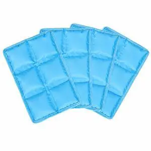 4Pcs Reusable UltraThin Ice Packs for Lunch Boxes & Cooler, 6"x4"x0.7" Leakproof Foldable Cooling Packs, SpaceSaving Cold Packs for Food Storage, Picnic (Light Blue) 4Pcs Reusable UltraThin Ice Packs for Lunch Boxes & Cooler, 6"x4"x0.7" Leakproof Foldable Cooling Packs, SpaceSaving Cold Packs for Food Storage, Picnic (Light Blue)