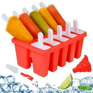 Silicone Popsicle Molds 10-cavity, DIY Ice Pop Mold for Kids Adult Teens, BPA Free Ice Cream Molds for Party Yogurt Juice Smoothies Sticks Silicone Popsicle Molds 10-cavity, DIY Ice Pop Mold for Kids Adult Teens, BPA Free Ice Cream Molds for Party Yogurt Juice Smoothies Sticks