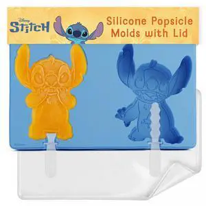 Disney Silicone Popsicle Molds with Lid Compact BPA-Free Popsicle Maker Featuring Stitch, Flexible Ice Pop & Ice Cream Molds with Sticks, Dishwasher Safe, 2 Mold Set for Homemade Frozen Treats Disney Silicone Popsicle Molds with Lid Compact BPA-Free Popsicle Maker Featuring Stitch, Flexible Ice Pop & Ice Cream Molds with Sticks, Dishwasher Safe, 2 Mold Set for Homemade Frozen Treats