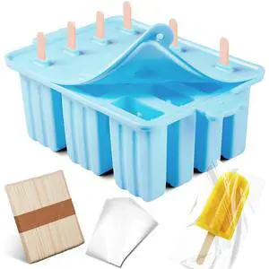 popsicle molds, Silicone ice pop mold Food Grade cakesicles mold for ice cream 50 popsicle sticks 50 popsicle bag (Sky Blue, 12 Cavities) popsicle molds, Silicone ice pop mold Food Grade cakesicles mold for ice cream 50 popsicle sticks 50 popsicle bag (Sky Blue, 12 Cavities)