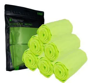 Chilly Mini Cooling Neck Towel, Lime - 6 Pack, 29"x3" Chilly Mini Cooling Neck Towel, Lime - 6 Pack, 29"x3"