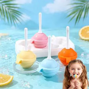 Silicone Lollipop Ice Cream Maker Molds,Colorful Diy Popsicle Molds for Kids,Creative Sphere Ice Pop Mold for Summer Parties, Reusable Popsicle Molds Easy Release(4pcs) Silicone Lollipop Ice Cream Maker Molds,Colorful Diy Popsicle Molds for Kids,Creative Sphere Ice Pop Mold for Summer Parties, Reusable Popsicle Molds Easy Release(4pcs)