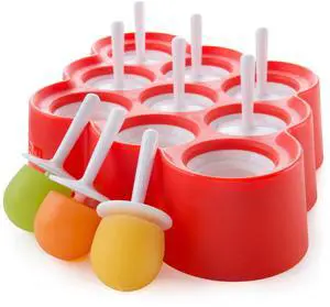 Mini Pop Molds, 9 Miniature Popsicle Molds With Sticks and Drip Guards, Easy-Release BPA-free Silicone Mini Pop Molds, 9 Miniature Popsicle Molds With Sticks and Drip Guards, Easy-Release BPA-free Silicone