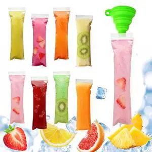200 packs of disposable ice pops molds with funnels, for making homemade yogurt, juice and smoothie popsicles 200 packs of disposable ice pops molds with funnels, for making homemade yogurt, juice and smoothie popsicles