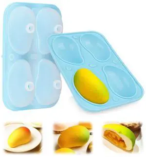 Mango Silicone Molds, 1Pack 4 Cavity 3D Fruit Pastry Molds for Chocolate, Candy, Ice Cream, Pudding, Jelly, Bakeware, Mousse Cakes Baking Supplies Mango Silicone Molds, 1Pack 4 Cavity 3D Fruit Pastry Molds for Chocolate, Candy, Ice Cream, Pudding, Jelly, Bakeware, Mousse Cakes Baking Supplies