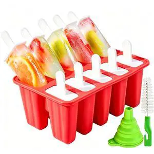 Popsicle MoldsPopsicle Mold 10 Pieces Popsicle Molds Silicone BPA Free Ice Pop Mold Easy Release (10 Cavities, Red) Popsicle MoldsPopsicle Mold 10 Pieces Popsicle Molds Silicone BPA Free Ice Pop Mold Easy Release (10 Cavities, Red)