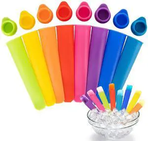 8 PCS Silicone Popsicle Molds - Reusable Popsicle Maker with Lids,Leak Proof Pop Tubes,Food Grade Silicone Freezer Molds for Homemade Ice Pops,Yogurt Tubes,Family Snacks 8 PCS Silicone Popsicle Molds - Reusable Popsicle Maker with Lids,Leak Proof Pop Tubes,Food Grade Silicone Freezer Molds for Homemade Ice Pops,Yogurt Tubes,Family Snacks