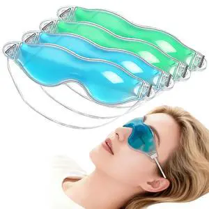 4 Pcs Ice Eye Packs, Cooling Eye Masks, Eyes Cold Compress for Hot Cold Therapy, Puffy Eyes, Dark Circles, Headaches, Migraines, Stress Relief (2 Blue+2 Green) 4 Pcs Ice Eye Packs, Cooling Eye Masks, Eyes Cold Compress for Hot Cold Therapy, Puffy Eyes, Dark Circles, Headaches, Migraines, Stress Relief (2 Blue+2 Green)