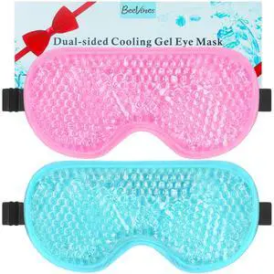 Gel Eye Mask, 2 Pack Cooling Ice Masks for Puffy Eyes for Men & Women, Cold & Warm Compress for Post Surgery, Puffiness, Allergies, Sinuses & Migraines Treatment Gel Eye Mask, 2 Pack Cooling Ice Masks for Puffy Eyes for Men & Women, Cold & Warm Compress for Post Surgery, Puffiness, Allergies, Sinuses & Migraines Treatment