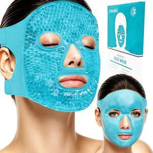 Cold Face Eye Mask Ice Pack Reduce Facial Puff, Dark Circles, Hot Cold Compress Pack, Face SPA Gift for Woman Sleeping, Pressure, Headaches, Skin Care, Post Laser Cosmetic Care, Reversible Cold Face Eye Mask Ice Pack Reduce Facial Puff, Dark Circles, Hot Cold Compress Pack, Face SPA Gift for Woman Sleeping, Pressure, Headaches, Skin Care, Post Laser Cosmetic Care, Reversible