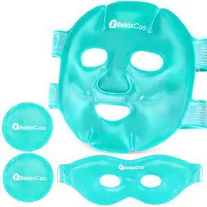 Ice Face Eye Mask for Dark Circles and Puffiness Cold Warm Compress, Gel Cold Cooling Face Mask Package for Women and Men, Migraines, Headache, Stress and Relaxation Ice Face Eye Mask for Dark Circles and Puffiness Cold Warm Compress, Gel Cold Cooling Face Mask Package for Women and Men, Migraines, Headache, Stress and Relaxation