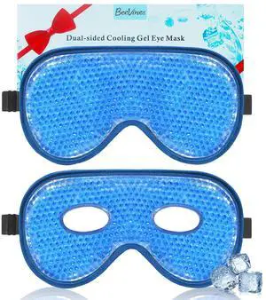 Cooling Eye Mask, 2 Pack XL Jumbo Size Freezer Gel Eye Masks for Puffy Eyes Face, Ice Eye Mask, Cold & Warm Compress, Frozen Ice Pack for Post Eye Surgery & Allergies(Navy Blue) Cooling Eye Mask, 2 Pack XL Jumbo Size Freezer Gel Eye Masks for Puffy Eyes Face, Ice Eye Mask, Cold & Warm Compress, Frozen Ice Pack for Post Eye Surgery & Allergies(Navy Blue)