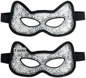 Cooling & Heating Eye Mask - Hot/Cold Use for Puffy Eyes, Headaches, Migraines, Sinus & Dark Circles (2 Packs Black) Cooling & Heating Eye Mask - Hot/Cold Use for Puffy Eyes, Headaches, Migraines, Sinus & Dark Circles (2 Packs Black)