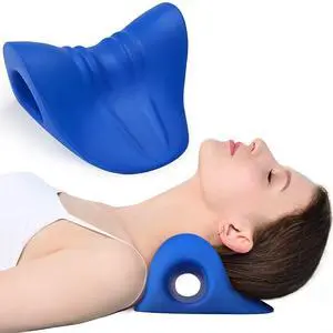 Neck and Shoulder Relaxer, Cervical Traction Device for TMJ Pain Relief and Cervical Spine Alignment, Chiropractic Pillow Neck Stretcher Neck and Shoulder Relaxer, Cervical Traction Device for TMJ Pain Relief and Cervical Spine Alignment, Chiropractic Pillow Neck Stretcher