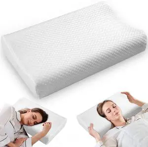 Memory Foam Bed Pillow for Sleeping - Ergonomic Cervical Contour Neck Support Orthopedic Pillow Queen Size Memory Foam Bed Pillow for Sleeping - Ergonomic Cervical Contour Neck Support Orthopedic Pillow Queen Size