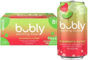Sparkling Water, Strawberry Sunset, Zero Sugar & Zero Calories, 12 Fl Oz Cans (Pack of 8) Sparkling Water, Strawberry Sunset, Zero Sugar & Zero Calories, 12 Fl Oz Cans (Pack of 8)