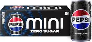 Zero Sugar Cola Soda Pop, 7.5 Ounce Mini Cans, (10 Pack) Zero Sugar Cola Soda Pop, 7.5 Ounce Mini Cans, (10 Pack)