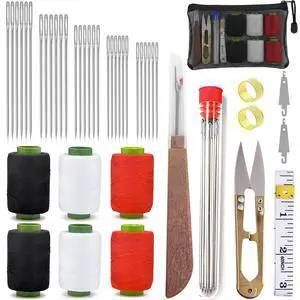 44Pcs Sewing Tool Set, Big Eye Steel Sewing Needle Kit, Threader and Needle Repair Kit Stainless Steel Needles for Hand Sewing 44Pcs Sewing Tool Set, Big Eye Steel Sewing Needle Kit, Threader and Needle Repair Kit Stainless Steel Needles for Hand Sewing