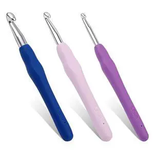 3 Sizes Crochet Hooks,Ergonomic Arthritis Handle,5.5 inch Long Beginner's Knitting Needle and Color Soft Handle Smooth Knitting Needle DIY Knitting Kit for Knitting Sweaters,Scarves and Hats 3 Sizes Crochet Hooks,Ergonomic Arthritis Handle,5.5 inch Long Beginner's Knitting Needle and Color Soft Handle Smooth Knitting Needle DIY Knitting Kit for Knitting Sweaters,Scarves and Hats