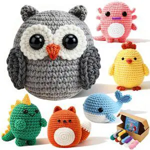 Crochet Kit for Beginners 6 PCS Amigurumi Animal Family Crochet Starter Kit with Step-by-Step Video Tutorials 40% Extra Yarn DIY Craft Gifts for Adults Knitting Lovers Mother Teacher Graduates Crochet Kit for Beginners 6 PCS Amigurumi Animal Family Crochet Starter Kit with Step-by-Step Video Tutorials 40% Extra Yarn DIY Craft Gifts for Adults Knitting Lovers Mother Teacher Graduates