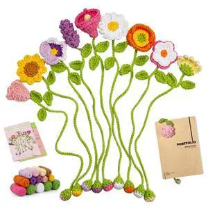 Crochet Kit for Beginners Adults, 10 Flower Bookmarks Beginner Crochet Kit Include Knitting Yarn, Step-by-Step Video Tutorial, Hook, Holiday Birthday Christmas Gift for Friends Families Crochet Kit for Beginners Adults, 10 Flower Bookmarks Beginner Crochet Kit Include Knitting Yarn, Step-by-Step Video Tutorial, Hook, Holiday Birthday Christmas Gift for Friends Families