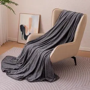 Cooling Blanket for Hot Sleepers, Reversible Lightweight Thin Throw Blanket for Bed, Couch and Sofa, Throw (50" x 70"), Dark Gray Cooling Blanket for Hot Sleepers, Reversible Lightweight Thin Throw Blanket for Bed, Couch and Sofa, Throw (50" x 70"), Dark Gray