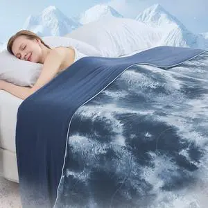 Cooling Comforter Twin Size, Double Sided Cooling Blankets for Hot Sleepers, Soft Breathable Lightweight Summer Cooling Comforter for Night Sweats Absorbs Body HEA Cooling Comforter Twin Size, Double Sided Cooling Blankets for Hot Sleepers, Soft Breathable Lightweight Summer Cooling Comforter for Night Sweats Absorbs Body HEA