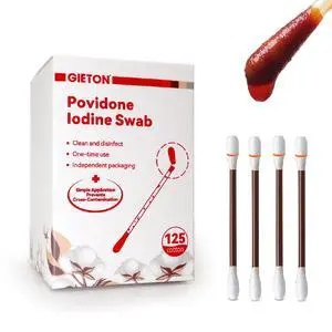 FSA | HSA Eligible 125-Count Povidone Iodine Swabs, Iodine Swabsticks, Iodine Cotton swabs, Wound Care, First Aid Kits, Nasal & Ear Gentle Care and Emergency Care for The Whole Family. FSA | HSA Eligible 125-Count Povidone Iodine Swabs, Iodine Swabsticks, Iodine Cotton swabs, Wound Care, First Aid Kits, Nasal & Ear Gentle Care and Emergency Care for The Whole Family.