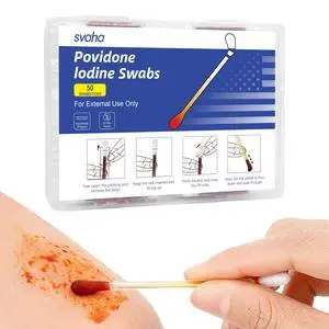 Povidone Iodine Swabs, 50 Count, Individually Wrapped, PP Case Povidone Iodine Swabs, 50 Count, Individually Wrapped, PP Case
