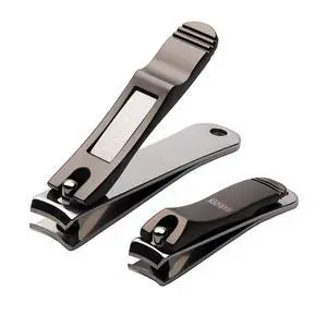 Nail Clippers Set with Build-in Nail File, Durable Sharp Zinc Alloy Fingernail Clipper and Toenail Clipper with Tin Case, Matte Gray Nail Clippers Set with Build-in Nail File, Durable Sharp Zinc Alloy Fingernail Clipper and Toenail Clipper with Tin Case, Matte Gray