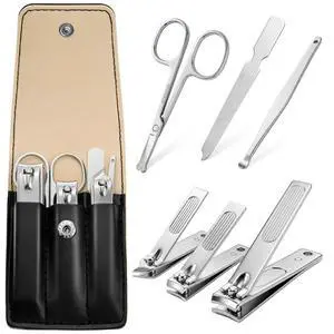 Nail Clippers 6 in 1 Manicure Set - Professional Nail Kit Gifts for Men Women, Fingernail & Toenail Clippers Kit with Leather Case Travel Essentials Ideas for Christmas Mother Father Valentine's Day Nail Clippers 6 in 1 Manicure Set - Professional Nail Kit Gifts for Men Women, Fingernail & Toenail Clippers Kit with Leather Case Travel Essentials Ideas for Christmas Mother Father Valentine's Day