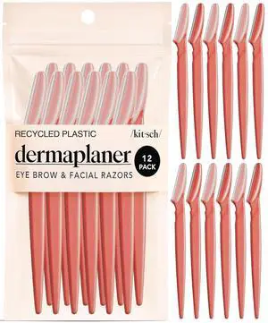 Dermaplane Razor for Women Face Face Razors for Women & Men, Eye Brow Razors & Face Shaver Exfoliating Facial Razor & Dermaplaner as Skin Care Tool for Smoother Skin - Coral, 12 pcs Dermaplane Razor for Women Face Face Razors for Women & Men, Eye Brow Razors & Face Shaver Exfoliating Facial Razor & Dermaplaner as Skin Care Tool for Smoother Skin - Coral, 12 pcs