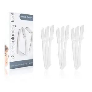 Dermaplaning Razor (9 Count) Face Razors for Women for Peach Fuzz, Eyebrow Shaping & Gentle Exfoliation At Home Facial Shaver for Smooth Skin & Flawless Makeup Prep Dermaplaning Razor (9 Count) Face Razors for Women for Peach Fuzz, Eyebrow Shaping & Gentle Exfoliation At Home Facial Shaver for Smooth Skin & Flawless Makeup Prep