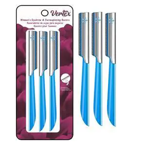 Facial Razor Hair Removal - Dermaplaning Tool Peach Fuzz Remover Trimmer Women Remove Fine Hair Blue Eyebrow Razors Dermaplane Face Shavers Exfoliating Sensitive Skin Travel Essential Facial Razor Hair Removal - Dermaplaning Tool Peach Fuzz Remover Trimmer Women Remove Fine Hair Blue Eyebrow Razors Dermaplane Face Shavers Exfoliating Sensitive Skin Travel Essential