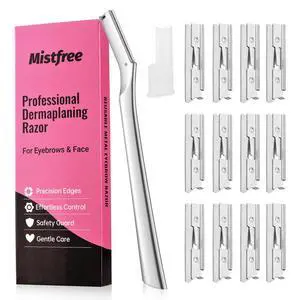 Dermaplane Razor for Women Face, Dermaplane Starter Kits, Professional Metal Dermaplaning Tool with 12PCS Refill Blades, Reusable Face Razor for Exfoliation & Peach Fuzz Removal Dermaplane Razor for Women Face, Dermaplane Starter Kits, Professional Metal Dermaplaning Tool with 12PCS Refill Blades, Reusable Face Razor for Exfoliation & Peach Fuzz Removal