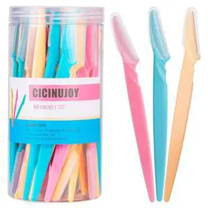 40pcs Eyebrow Razor for Women, Face Shaver Kit Dermaplaning Tool for Peach Fuzz Removal, Stainless Steel Blades with Protective Covers | Eyebrow Trimmer, Facial Hair Removal 40pcs Eyebrow Razor for Women, Face Shaver Kit Dermaplaning Tool for Peach Fuzz Removal, Stainless Steel Blades with Protective Covers | Eyebrow Trimmer, Facial Hair Removal