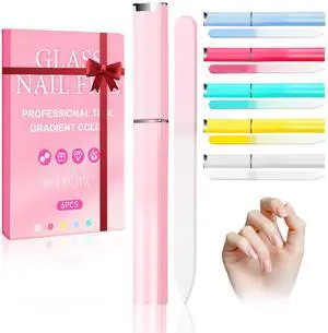6 Pack Glass Nail File for Natural Nails, Stocking Stuffers for Teen Girls Women Adults, Birthday Christmas Bulk Small Gifts for Women Teens Girls, Easter Basket Stuffers, Mothers Day Gifts 6 Pack Glass Nail File for Natural Nails, Stocking Stuffers for Teen Girls Women Adults, Birthday Christmas Bulk Small Gifts for Women Teens Girls, Easter Basket Stuffers, Mothers Day Gifts