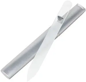 Czech Glass Nail Files for Natural Nails (Clear) - 1Pc Crystal Nail Filer, Nano Glass File with Case Handcrafted in the Czech Republic Czech Glass Nail Files for Natural Nails (Clear) - 1Pc Crystal Nail Filer, Nano Glass File with Case Handcrafted in the Czech Republic