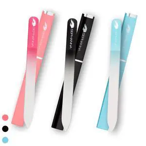 Premium Crystal Glass Nail File for Natural Nails, Professional Glass Nail Files with case for Unisex, Portable Glass Nail File Double Sided for Natural & Acrylic Nail Care (Black, Blue & Pink) Premium Crystal Glass Nail File for Natural Nails, Professional Glass Nail Files with case for Unisex, Portable Glass Nail File Double Sided for Natural & Acrylic Nail Care (Black, Blue & Pink)