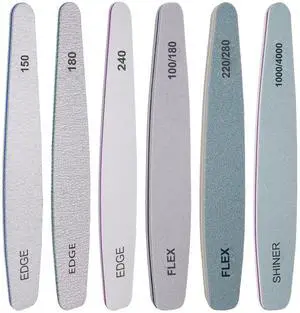 Nail File and Buffer Set, 6 Pcs Professional Nail File Kit for Acrylic and Natural Nails, 100/150/180/220/240/280/1000/4000 Grit Soft Nail Filer Gel Nail Files & buffers Filing Emery Board Home Salon Nail File and Buffer Set, 6 Pcs Professional Nail File Kit for Acrylic and Natural Nails, 100/150/180/220/240/280/1000/4000 Grit Soft Nail Filer Gel Nail Files & buffers Filing Emery Board Home Salon