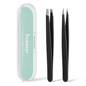 Tweezers for Women Facial Hair, Slant & Point Tip 2 Pack Eyebrow Tweezers for Men, Professional Tweezer Set Stainless Steel Precision Tweezers for Eyebrows, Splinter, Ingrown Hair Removal Tweezers for Women Facial Hair, Slant & Point Tip 2 Pack Eyebrow Tweezers for Men, Professional Tweezer Set Stainless Steel Precision Tweezers for Eyebrows, Splinter, Ingrown Hair Removal