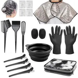 19 Pcs Professional Hair Bleach Kit Hair Coloring Products with Hair Dye Brush, Hair Color Bowl, Hairclips, Applicator, Earmuffs for Hair Highlighting and Hair Coloring at Home 19 Pcs Professional Hair Bleach Kit Hair Coloring Products with Hair Dye Brush, Hair Color Bowl, Hairclips, Applicator, Earmuffs for Hair Highlighting and Hair Coloring at Home
